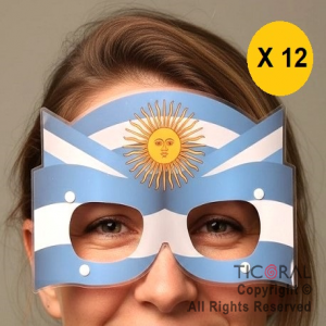 ANTEOJO ARGENTINA BANDERA ESCARAPELA SOL GRANDE x 12